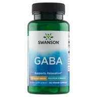 Suplementy naturalne - SWANSON Health Products GABA Kwas Gamma Aminomasłowy 750 mg 60 kapsułek - miniaturka - grafika 1
