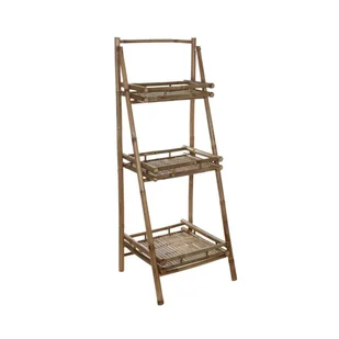 Stojak na kwiaty 56x50x145 cm 3 półki bambusowy - Kwietniki - miniaturka - grafika 1