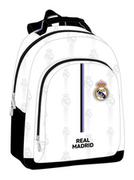 Plecaki szkolne i tornistry - safta Unisex plecak dziecięcy Szkoła Real Madrid 1. Wyposażenie 22/23, możliwość dopasowania do kółek, 320 x 150 x 420 mm, czarny, biały, Estándar, czarny i biały, Standard - miniaturka - grafika 1