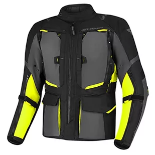 SHIMA HERO 2.0 kurtka motocyklowa dla mężczyzn, całoroczna przygoda, Cordura, męska kurtka turystyczna z wodoodporną membraną grzewczą warstwą CE, ochraniacze z regulacją szerokości (fluo, M) - Odzież motocyklowa - miniaturka - grafika 1