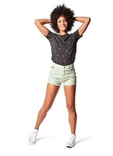 Lee Cooper Damskie szorty jeansowe High Rise, miętowy, 30 - Spodenki damskie - miniaturka - grafika 1