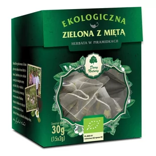 Dary Natury herbata zielona z miętą w piramidkach EKO x 15 sasz - Herbata - miniaturka - grafika 1