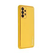 Etui i futerały do telefonów - OEM Futerał LEATHER Case skórzany do Samsung Galaxy A23 5G żółty - miniaturka - grafika 1