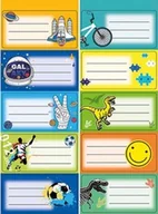 Szkolne artykuły papiernicze - NAKLEJKI NA ZESZYTY CHłOPIEC - miniaturka - grafika 1