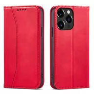 Portfele - Magnet Fancy Case etui iPhone 14 Plus pokrowiec z klapką portfel podstawka czerwone - miniaturka - grafika 1