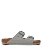 Klapki i japonki męskie - Birkenstock Klapki Arizona 1027696 Szary - miniaturka - grafika 1