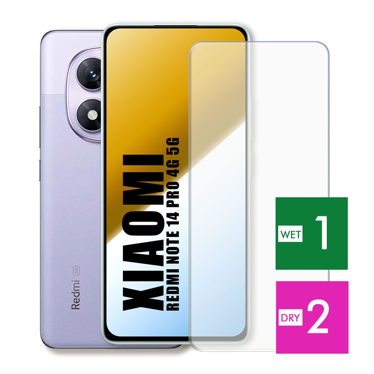 WZMOCNIONE SZKŁO DO XIAOMI REDMI NOTE 14 PRO 4G 5G SZYBKA HARTOWANE 9H