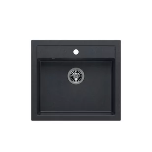 QUADRON Zlewozmywak BILL 110 black diamond/elementy stalowe HCQB6054U8_BS* - Zlewozmywaki - miniaturka - grafika 1