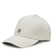 Czapki damskie - Czapka z daszkiem Tommy Hilfiger Essential Chic Cap AW0AW15772 Beżowy - miniaturka - grafika 1