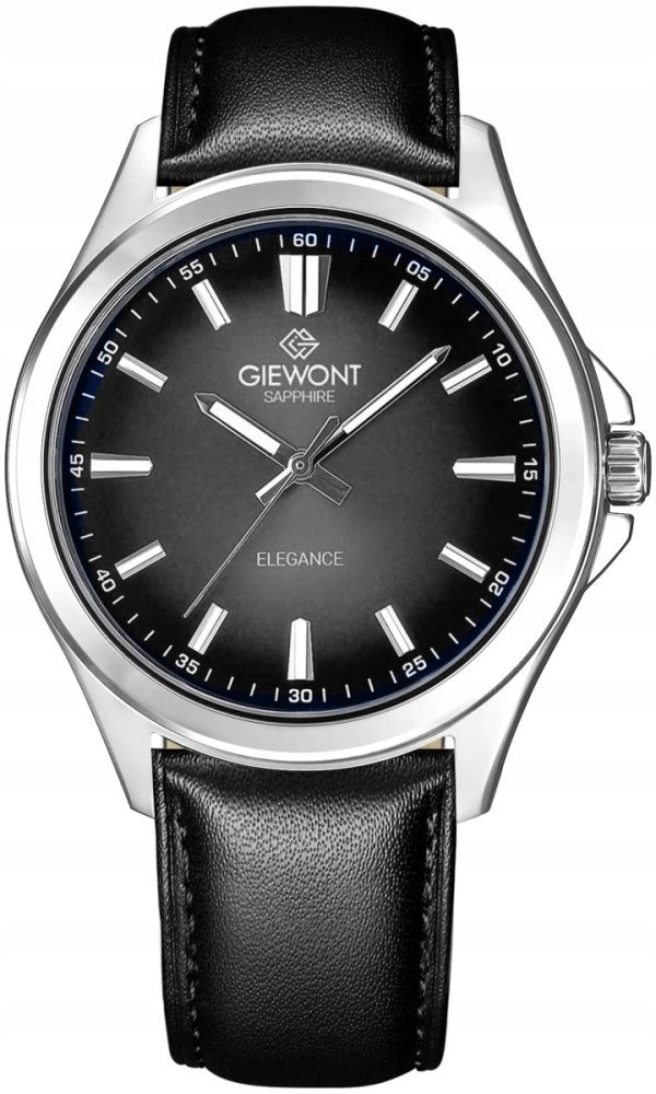 Zegarek Giewont Zegarek Męski Giewont Elegance Sapphire Czarny GW5160-A2