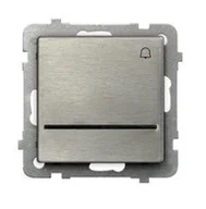 Wyłączniki światła i elektryczne - Ospel Sonata stal inox łącznik dzwonkowy ŁP-6RMS/m/37 ŁP-6RMS/m/37 - miniaturka - grafika 1