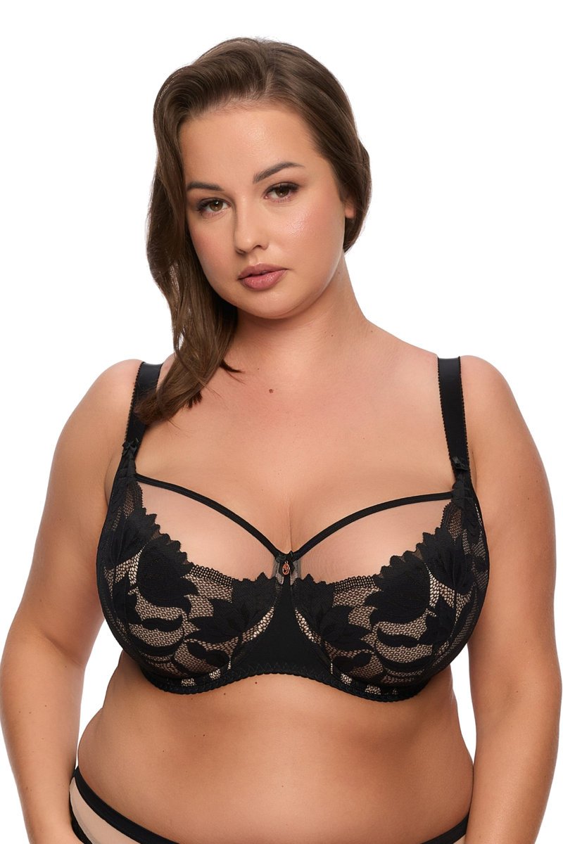 Biustonosz Semi-Soft Keto MAXI 1134 półusztywniany czarny 90G