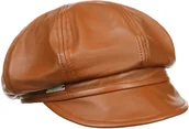 Czapki dla dzieci - Czapka Newsboy Skóra by Seeberger, koniak, M (56-57 cm) - miniaturka - grafika 1