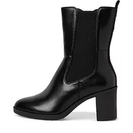 Botki damskie - Jana Damskie Softline 8-25469-41 wygodne buty o wszechstronnym rozmiarze, modne buty wsuwane z obcasem blokowym, eleganckie botki, czarny, 40 EU Weit - miniaturka - grafika 1