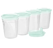 Akcesoria do karmienia - BabyOno Pojemniki Do Przechowywania Pokarmu 4szt 200ml - miniaturka - grafika 1