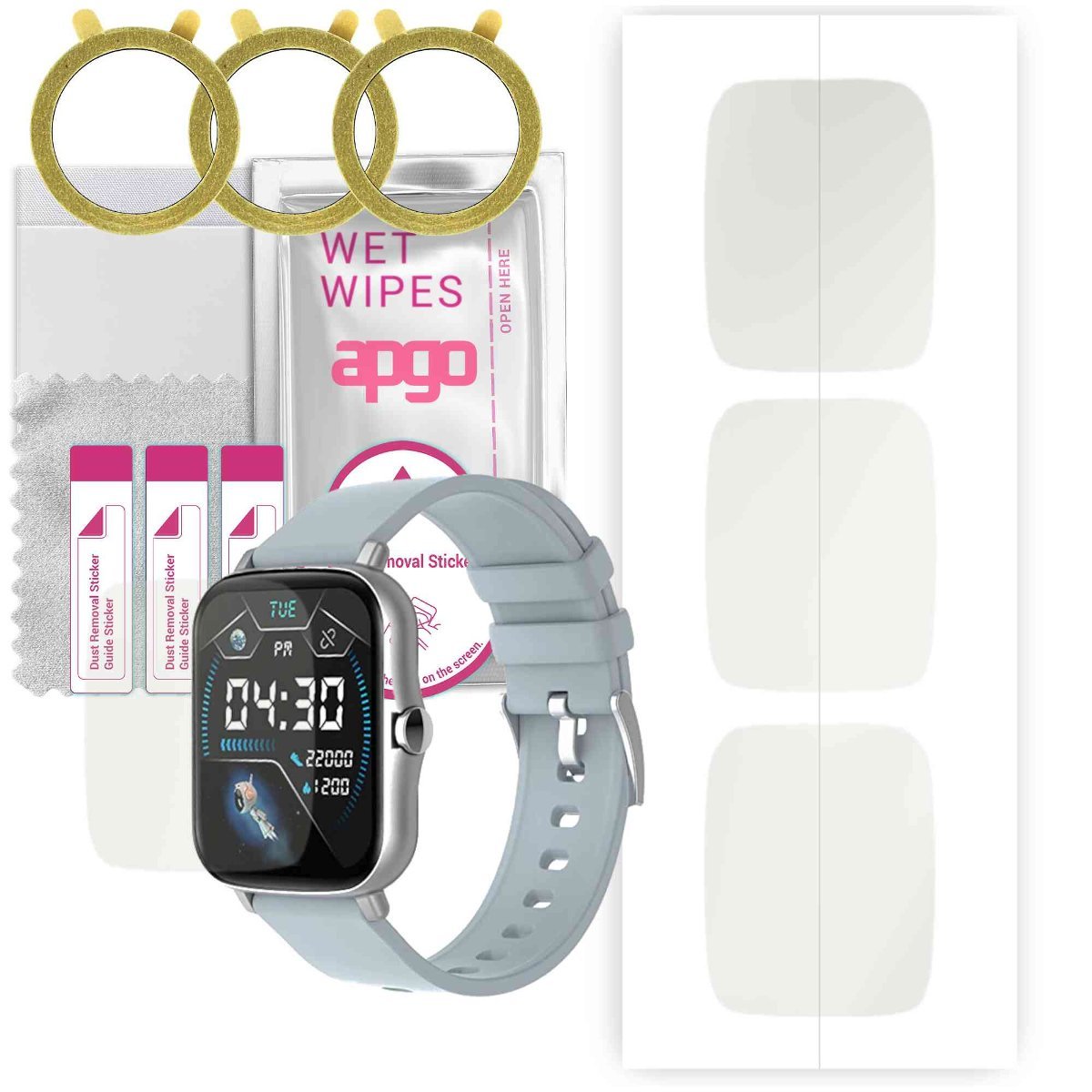 3x Folia hydrożelowa MATOWA do Findtime ZXLY20pro - apgo Smartwatch Hydrogel MATTE Protection Ochrona na ekran smartwatcha