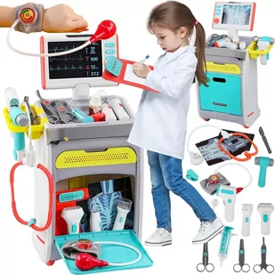Duży Zestaw Lekarski Na Batewrie Ekg Usg Rentgen Xxl Mały Lekarz Doktor Światło Dźwięk - Zabawy w naśladowanie dorosłych - miniaturka - grafika 1