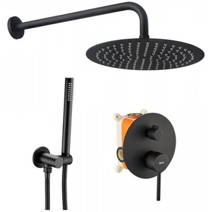 Rea Czarny zestaw natryskowy podtynkowy Lungo Black P4100 - Zestawy prysznicowe - miniaturka - grafika 1