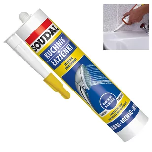 Soudal Silikon sanitarny 280 ml biały 137515 - Silikony - miniaturka - grafika 1