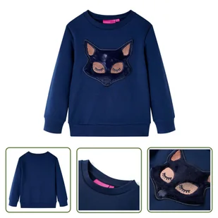 Bluza dziecięca - granatowa - 104 - Bluza Dziecięca - Bluzy dla dziewczynek - miniaturka - grafika 1