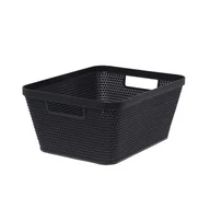 Pudła i pojemniki do przechowywania - Koszyk plastikowy Terra 8 l antracytowy - miniaturka - grafika 1