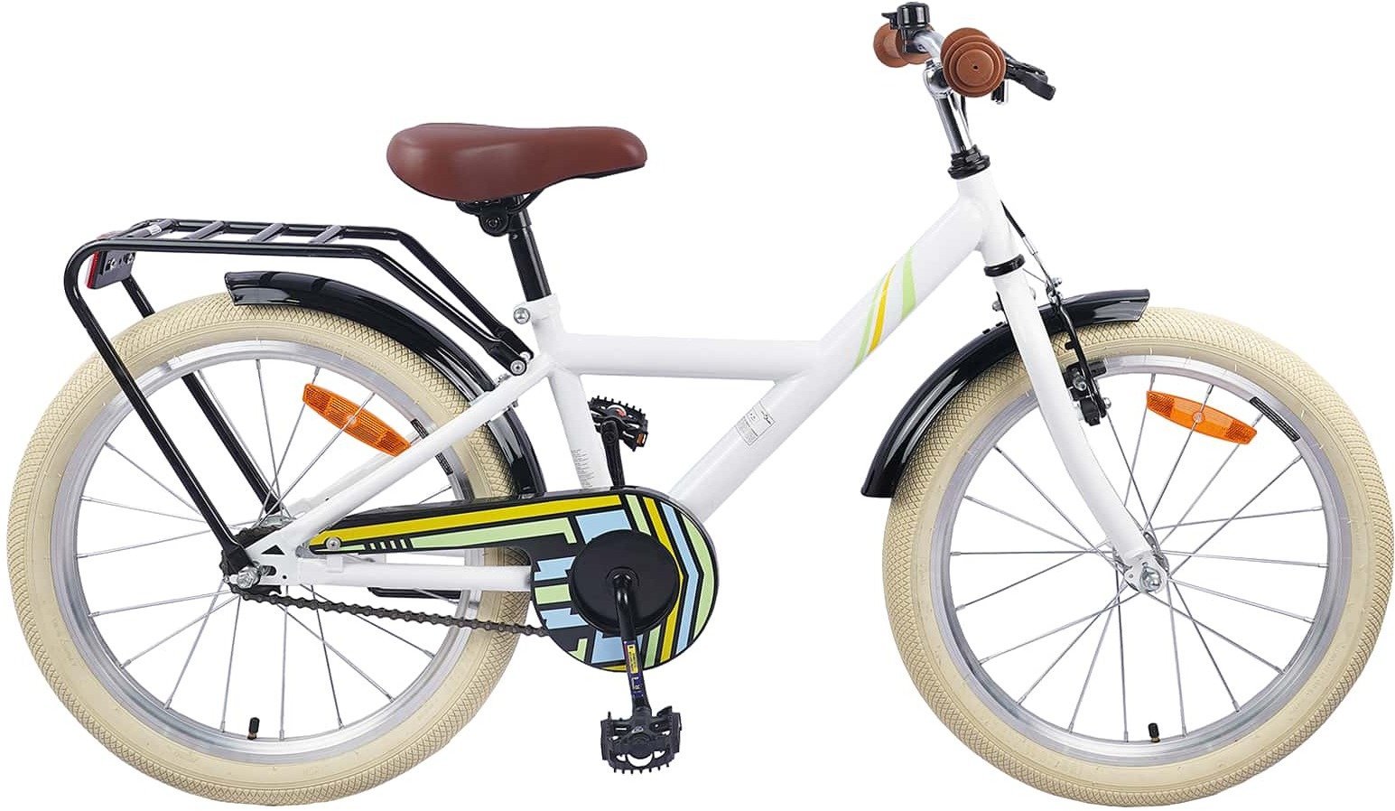 KS Cycling vidaXL Rower Dziecięcy 18 Cali dla dzieci w wieku 5-7 lat Biały