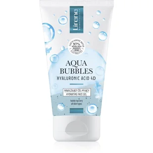 Lirene - AQUA BUBBLES - HYALURONIC ACID 4D - HYDRATING FACE GEL - Nawilżający żel myjący do twarzy - 150 ml - Żele do mycia twarzy - miniaturka - grafika 1