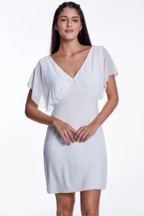 Bambusowa koszula nocna damska VIOLETTA S Kremowy - Bielizna nocna - miniaturka - grafika 1