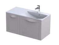 Szafki łazienkowe - Oristo Szafka wisząca SKAGEN 100 cm z umywalką AMELIA, PRAWA PIASKOWY MAT OR49-SD1S-60-10 + OR49-SN1S-40-10 + UME-AM-100-92-P - miniaturka - grafika 1