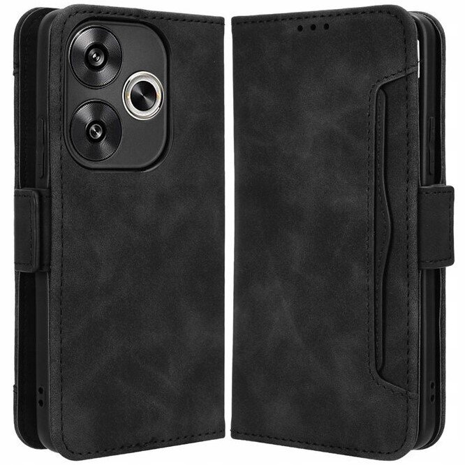 Etui Z Klapką Do Xiaomi Poco F6 Solidny Pokrowiec Obudowa Portfel Eko Skóra