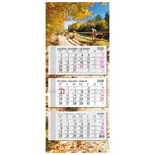 Kalendarze - Kalendarz 2026 trójdzielny główka płaska Krajobraz - kalendarz - miniaturka - grafika 1