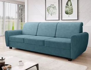 Nowoczesna sofa Milo rozkładana w kolorze turkusu. - Narożniki - miniaturka - grafika 1