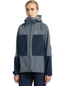 Kurtki i kamizelki sportowe damskie - Haglöfs Kurtka funkcyjna "Roc Explore" w kolorze szaro-granatowym - miniaturka - grafika 1