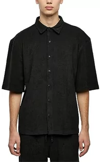 Koszule męskie - Urban Classics Męska koszula Boxy Towel Shirt Black XXL, czarny, XXL - grafika 1