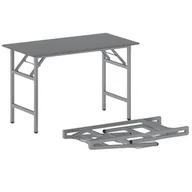 Stoły i stoliki do biura - B2B Partner Stół konferencyjny FAST READY z srebrnoszarym stelażem, 1100 x 500 x 750 mm, antracyt 499248 - miniaturka - grafika 1