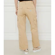 Spodnie damskie - Guess Jeans Spodnie cargo Relaxed fit - miniaturka - grafika 1