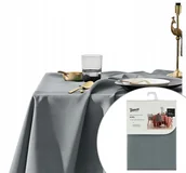 Obrusy i serwetki - Obrus na stół LUKRECJA 140 x 300 cm ciemnoszary - miniaturka - grafika 1