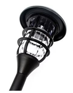 Lampka solarna LED wbijana KRATKA czarna 11,8x11,8x42,7 IP54 Volteno - Lampy ogrodowe - miniaturka - grafika 4