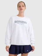 Bluzy damskie - 4F Bluza dresowa nierozpinana bez kaptura damska - biała L - miniaturka - grafika 1