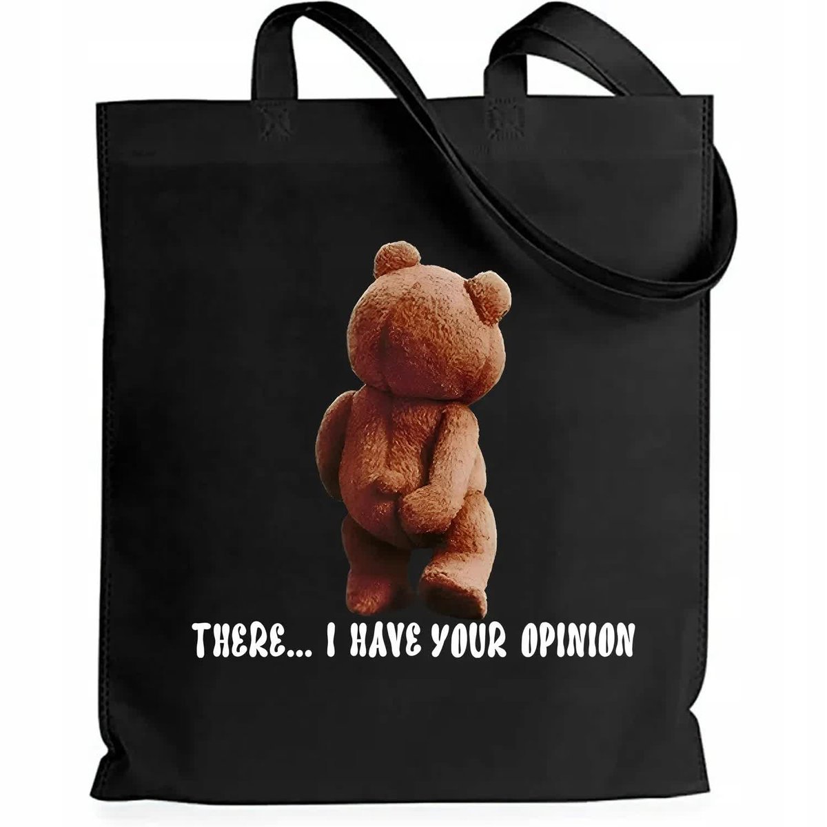 Torba EKO Czarna Bawełniana THERE I HAVE YOUR OPINION Shopper Mix Wzorów
