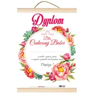 Zabawki kreatywne - Dyplom A4 Z Drewnianymi Listewkami "Super Babcia" - Idealny Prezent - miniaturka - grafika 1