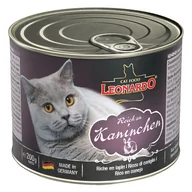 Mokra karma dla kotów - Megapakiet Leonardo All Meat, 24 x 200 g - Królik - miniaturka - grafika 1