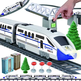 Kolejka Elektryczna Ekspres Lokomotywa Tory 914 CM - Pociągi dla dzieci - miniaturka - grafika 1