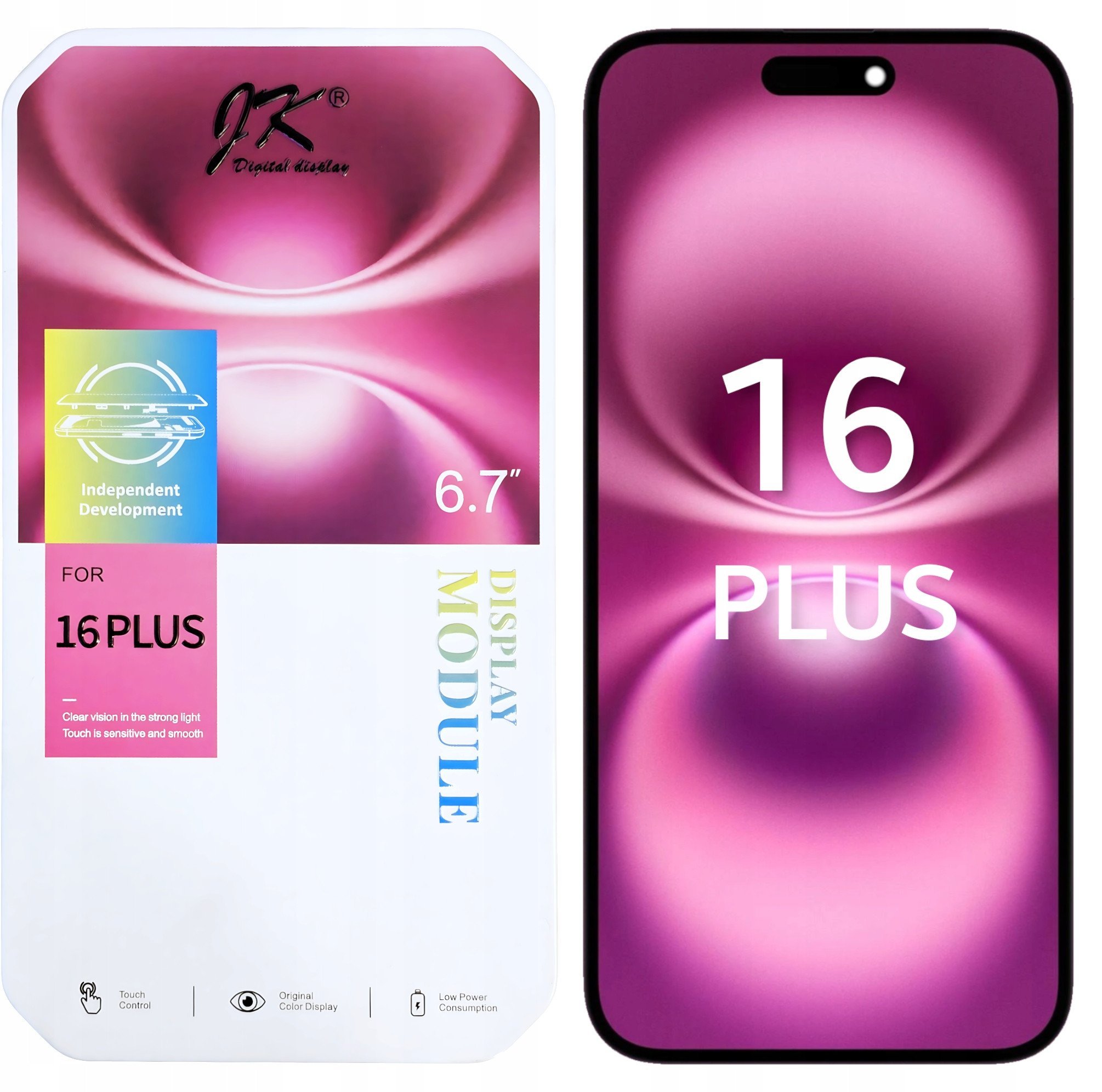 Incell do iPhone 16 Plus Wyświetlacz LCD Dotyk Chip IC True Tone JK 5904858345465