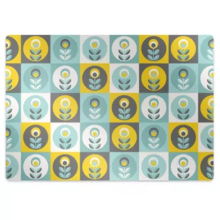 Mata pod fotel biurowy Kwiatowy wzór 140x100 cm - Podnóżki, podpórki, podkładki - miniaturka - grafika 1