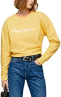 Swetry damskie - Pepe Jeans Sweter damski Nanettes, Żółty (błyszczący), S - miniaturka - grafika 1