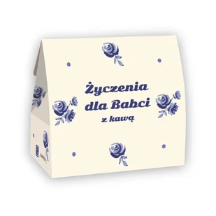 Gotowy zestaw prezentowy Życzenia dla Babci kawa aromatyzowana mielona PREMIUM 5 saszetek MIX różne smaki prezent upominek na Dzień Babci - Zestawy upominkowe - miniaturka - grafika 1