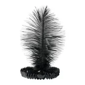 Dodatki do strojów karnawałowych - Opaska charleston czarna - miniaturka - grafika 1