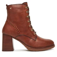 Botki damskie - Botki Pikolinos W9U-8955 Brązowy - miniaturka - grafika 1