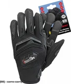 Rękawice robocze - R.E.I.S. RMC-IMPACT - Rękawice ochronne wykonane z amary połączonej z tkaniną - czarno-czarny M - miniaturka - grafika 1